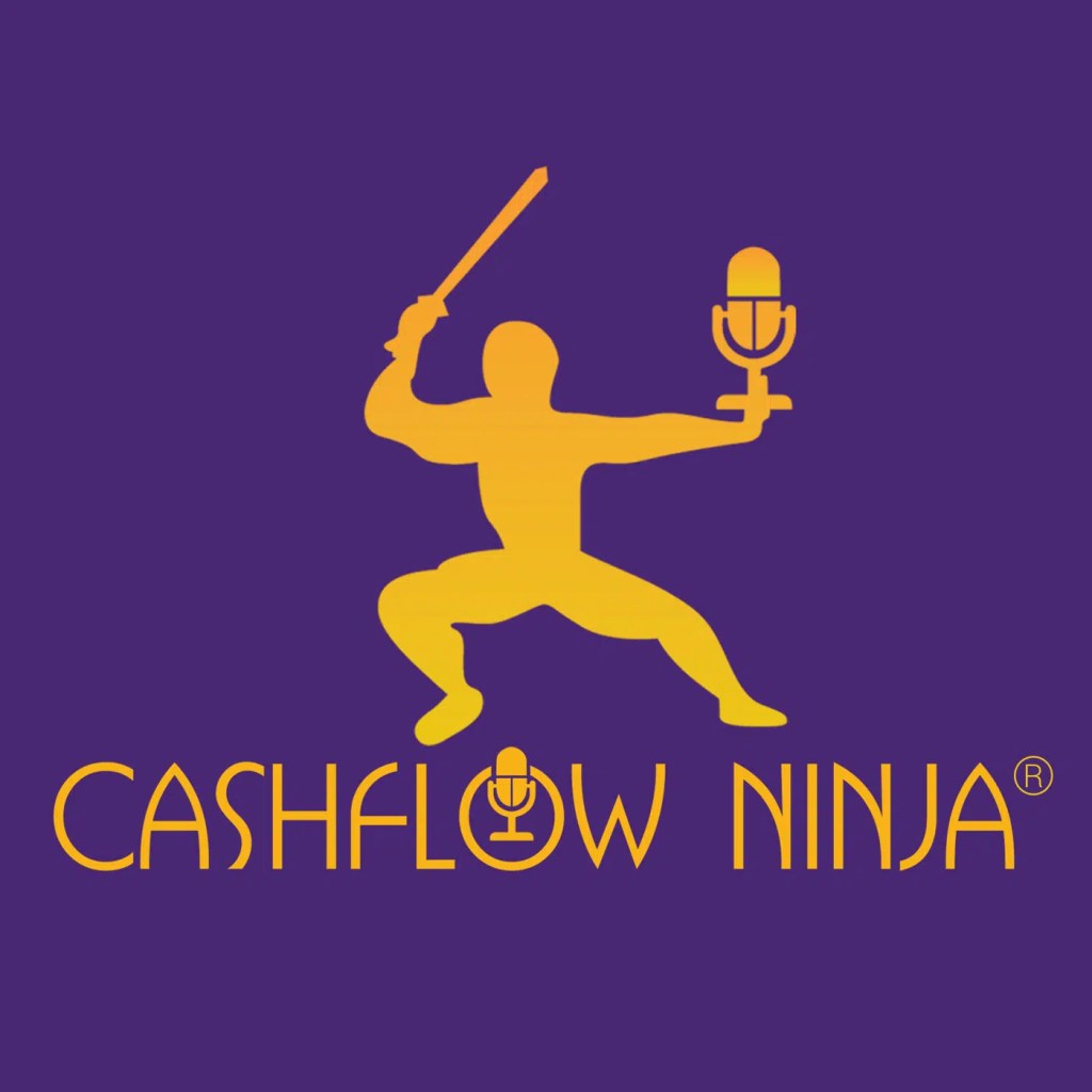 Purple and gold Cashflow Ninja logo