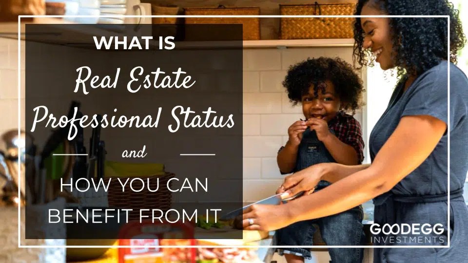 What is Real Estate Professional Status with woman and child cooking