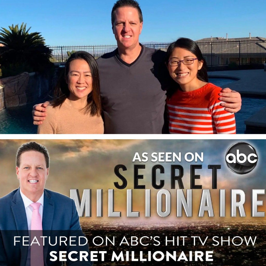 As Seen on Secret Millionaire advertisement with a family