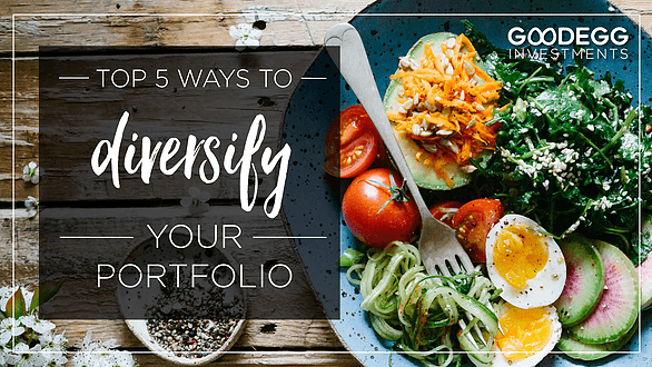 Top 5 Ways to Diversify Your Portfolio with a plate and salad