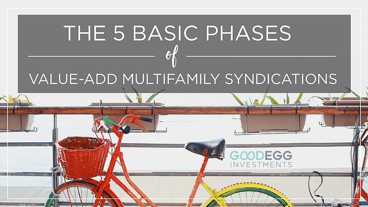 The 5 Basic Phases of Value-Add Multifamily Syndications with a bicycle