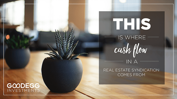 This is Where Cash Flow in a Real Estate Syndication Comes From with a houseplant